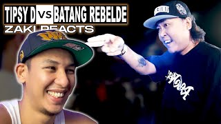 𝐙𝐚𝐤𝐢 𝐑𝐞𝐚𝐜𝐭𝐬  Tipsy D vs Batang Rebelde  Tipsy D comeback [upl. by Chitkara]