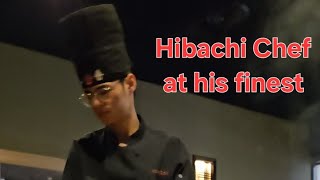 Hibachi chef on the grill food hibachigrill chicken [upl. by Aniale123]