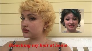 Bleaching dyed black hair at home how to get Marilyn Monroe hair [upl. by O'Callaghan219]