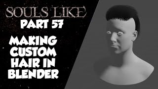 Souls Like Tutorial Part 57  Making Custom Hair In Blender  Unreal Engine 5 [upl. by Ahsaercal]