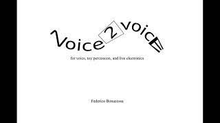 Federico Bonacossa  Voice2Voice for voice percussion and live electronics [upl. by Etteb]