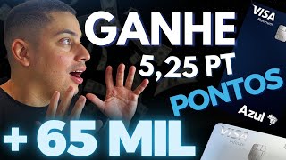 Ganhe 65 MIL Milhas Azul  Cartão Azul 525 Pontos por dólar   Papo de Milhas [upl. by Aztilem732]