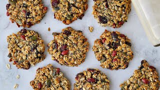 The HEALTHIEST Breakfast Cookies SugarFree Vegan GlutenFree [upl. by Covell470]