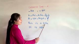 Lesson 10 Long Ie ite ipe Kite Kite Ripe RipeThis is a kiteIt is ripe teacherreaksmey [upl. by Capello]