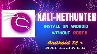 How to install Kali Linux Nethunter for Android 📲  Rootless Install  kalilinuxtools nethunter [upl. by Karlens]