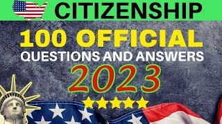 US CITIZENSHIP TEST 100 OFFICIAL QUESTIONS AND ANSWERS 2023 [upl. by Bohlen]