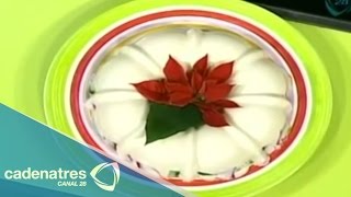 Deliciosa gelatina navideña  Recetas de postres navideños  Cómo hacer postres navideños [upl. by Aicilra]