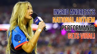 Ingrid Andress Flubs National Anthem Performance at Home Run Derby 2024 [upl. by Alegna209]