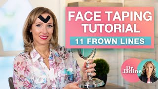 Face Taping Tutorial for 11 Frown Lines  Dr J9 Live [upl. by Aneeroc]