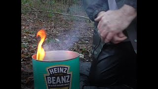 Making A Bean Can Stove Pt 2 [upl. by Hsan478]