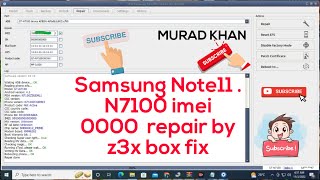 Samsung Note2 imei Repair by z3x box  Samsung n7100 imei repair z3x box [upl. by Eleen]