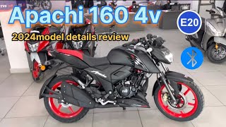 all new Apachi 160 4v 2024 model blutooth  E20 all new 2024 model Apachi 160 4v Bangla review [upl. by Amaryl745]