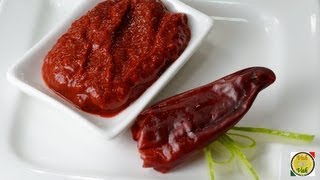 Red Chilli Paste  By Vahchef  vahrehvahcom [upl. by Nyrtak817]