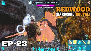 Ark Mobile Argentavis Taming No Trap And Metal Farming  Redwood HardcoreBrutal Ep  23 [upl. by Nodnar]