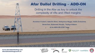 703 Anneleen Foubert  Afar Dallol Drilling as key to unlock complexity of rifts and rifted margins [upl. by Ahsyt75]