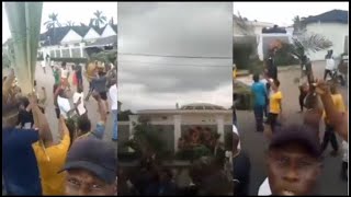 Protesters Storms Nyesom Wikes House in Port Harcourt [upl. by Labinnah]