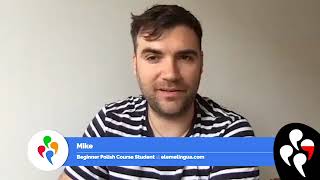 Mike  🇵🇱 Polish language course  Elemelingua Testimonial [upl. by Nahtnhoj]