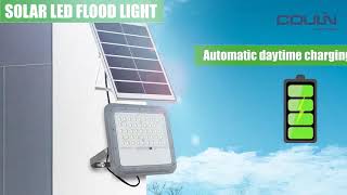 Coulins LED solar flood light with Monocrystalline silicon solar panel [upl. by Eninahs149]