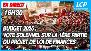 Budget 2025  vote solennel sur la 1ère partie du projet de loi de finances  12112024 [upl. by Rinna]