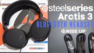 SteelSeries Arctis 3 Bluetooth Edition Headset  Unboxing and Review [upl. by Nuavahs]