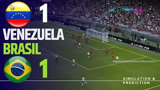 VENEZUELA 11 BRASIL  Resumen • Eliminatorias Sudamericanas 2024 SimulaciónRecreación [upl. by Ardnaik]