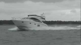 Charter Solent  Princess 50 flybridge filmed around Cowes Southampton the Hamble and Lymington [upl. by Anoek675]