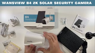 Wansview B4 2K Solar Powered Security Camera Review [upl. by Samid]