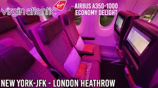 Flying Virgin Atlantics STUNNING Airbus A3501000  Economy Delight  New York  London [upl. by Paulson247]