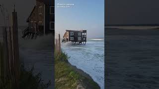 Rodanthe house snatched into ocean along NC coast [upl. by Maxim]