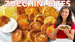 Fried Zucchini Chips Recipe 3 Ways  Best Dipping Sauce [upl. by Neleag186]