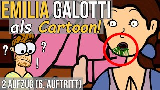 Emilia Galotti Lessing als Cartoon 2 Aufzug 6 Auftritt [upl. by Kahler]