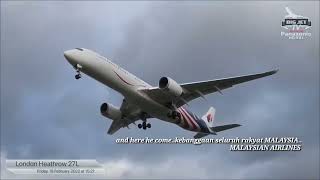 Storm Eunice  MAS struggle to land at Heathrow [upl. by Bijan490]