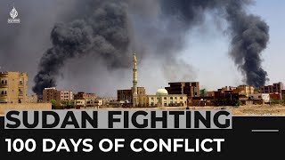 Sudan conflict at 100 days Thousands killed millions displaced [upl. by Zelazny]