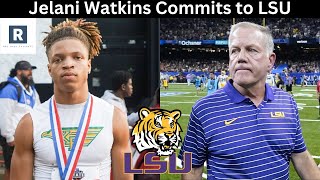 LSU Football Lands One of the FASTEST Players in the 2024 Class  Jelani Watkins Commits to LSU [upl. by Dieball]