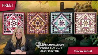 Quiltworx Box Program 2024  Q3 Tuscan Sunset Picket Fence Border [upl. by Ravilob]