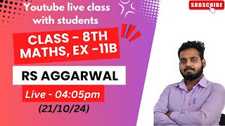 Maths RS Aggarwal solution Class 8th Ex 11B Compound interestPart 2 maths rsaggarwal solution [upl. by Ahseekal722]