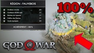 GOD OF WAR Tous les objets  Région Fauvebois 100 Achèvement  Collectibles [upl. by Kristian]