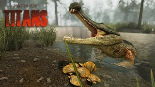 PATH OF TITANS LIVE  CRESCENDO DE SARCOSSUCHUS NOS RIOS E LAGOS [upl. by Irfan499]