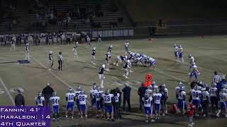 Fannin Varsity Football vs Haralson [upl. by Akinaj]