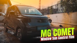 New Mg Comet Window sun control Films appied at Vahan Detailing [upl. by Aibsel]