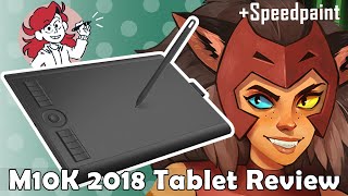 GAOMON M10K2018 Unboxing Tablet Review  Speedpaint [upl. by Arrac]