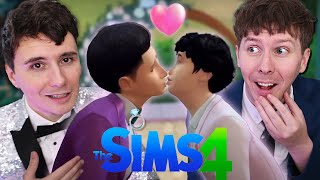 THE GAY WEDDING  Dan and Phil play The Sims 4 Season 2 6 [upl. by Atsirc]