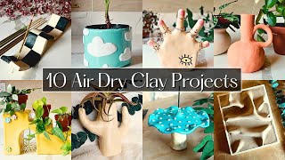 NEW 10 Air Dry Clay Tutorials to Try Out  home decor [upl. by Jumbala129]