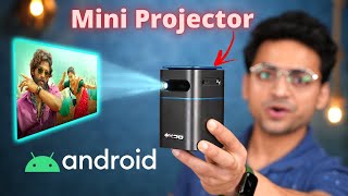 Mini Projector With Android 9 🔥  2GB RAM  16GB Storage ⚡️ Built In Battery 🔋  Pico Projector XB [upl. by Nylorahs386]