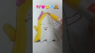 Cute snapchat emoji colouring by this 🎀🩷🐥💎🧸 shortvideos viralshort tranding coloring drawing [upl. by Auqenwahs]