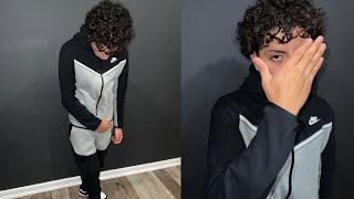 Nike Tech Fleece  Tracksuit Review GreyBlack Colorway [upl. by Everara929]