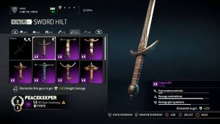 For Honor  Peacekeeper Heroic Weapon Set  Culgan  Blade Hilt and Dagger [upl. by Allemahs]