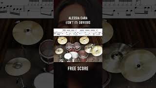 Alessia Cara  Isnt It Obvious drums drumming drumsheetmusic [upl. by Dixil939]