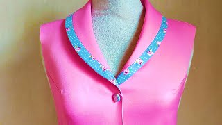 Basic collar neck sewing tips  Easy technique for beginners [upl. by Onitsuj]