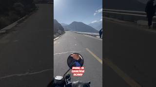 Driving on Karakoram Highway in Fun longdrive drivecarefully bikedrive travelonbike manaliroad [upl. by Daly]